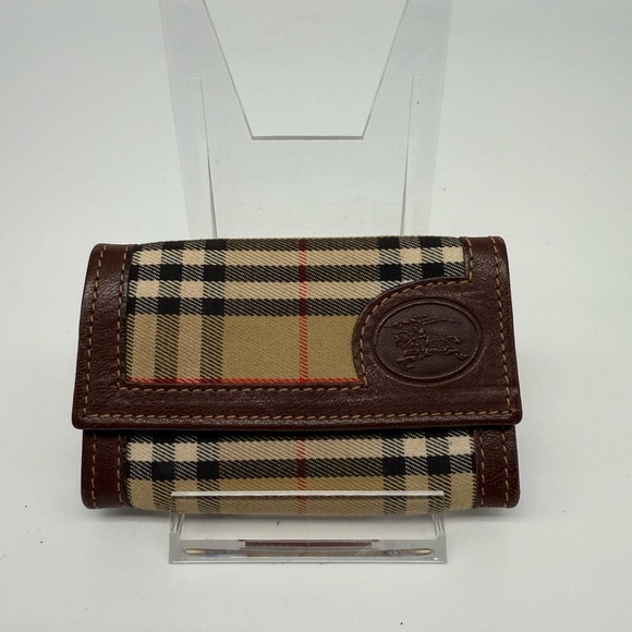 Vintage Burberry's Signature Canvas 6 Key Case - Picture 1 of 5